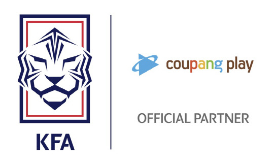 대한축구협회 로고(오른쪽)와 쿠팡플레이 로고. 쿠팡플레이 제공